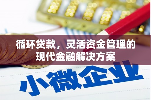 璧山循环贷款，灵活资金管理的现代金融解决方案