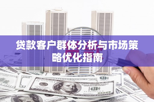 康马贷款客户群体分析与市场策略优化指南