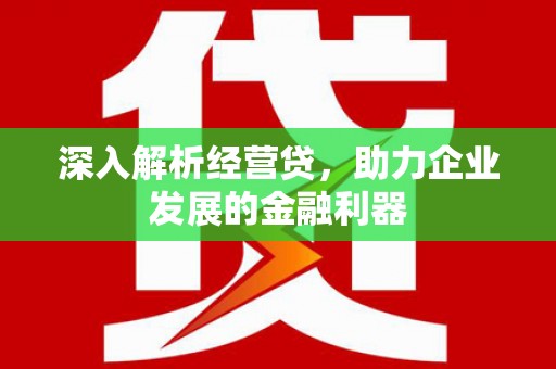 筠连深入解析经营贷，助力企业发展的金融利器