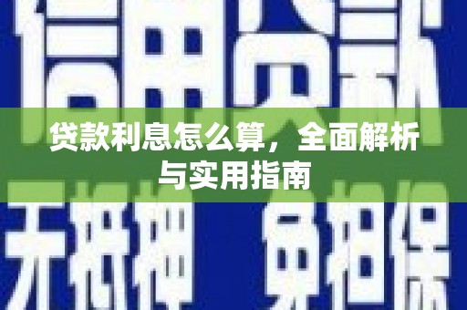 丰滨贷款利息怎么算，全面解析与实用指南