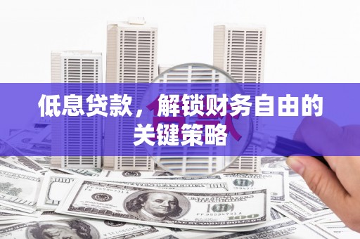 张北低息贷款，解锁财务自由的关键策略