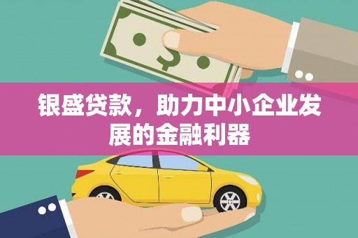沁源银盛贷款，助力中小企业发展的金融利器