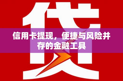 上甘岭信用卡提现，便捷与风险并存的金融工具
