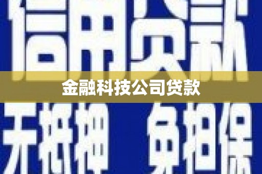 贵定金融科技公司贷款