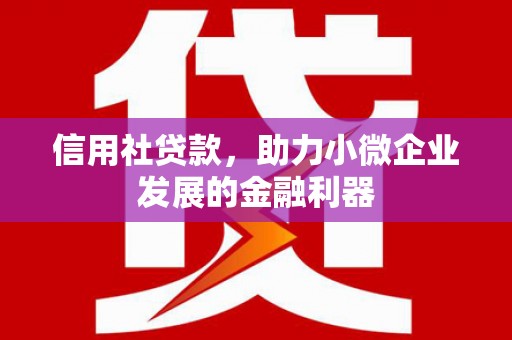 北镇信用社贷款，助力小微企业发展的金融利器